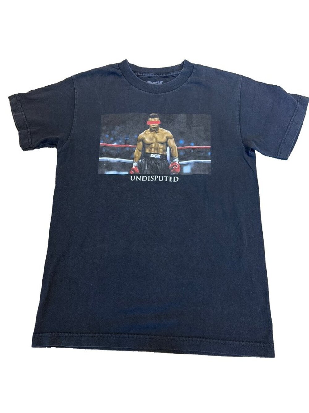 DGK Undisputed Iron Mike Tyson Men’s T Shirt Black Boxing Size S 100% Cotton